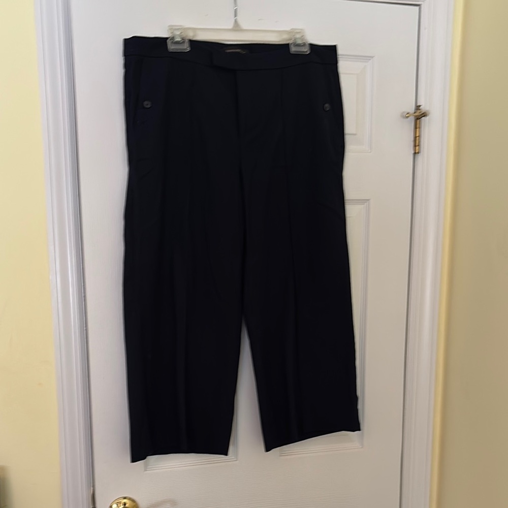 Chic Navy Blue Wide-Leg Trousers